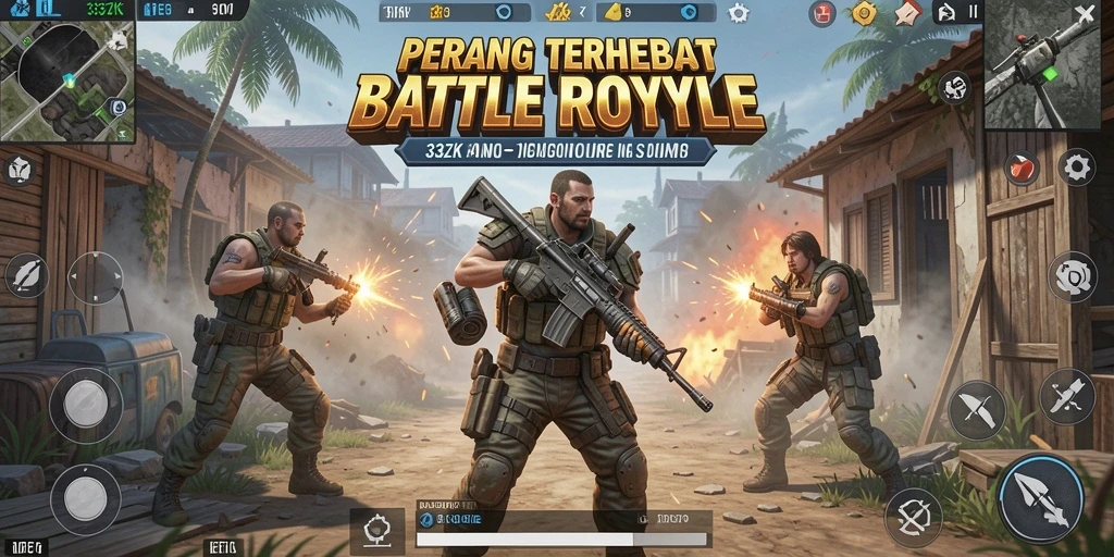 Tangkapan layar menampilkan gameplay seru 33ZK dalam pertempuran Battle Royale.