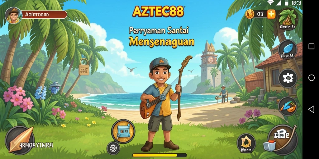 Tampilan gameplay AZTEC88 yang seru dan penuh warna.