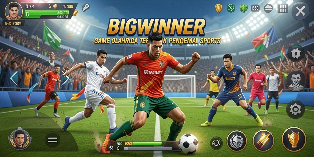 Tampilan menarik dari gameplay BIGWINNER yang menghadirkan keseruan olahraga.