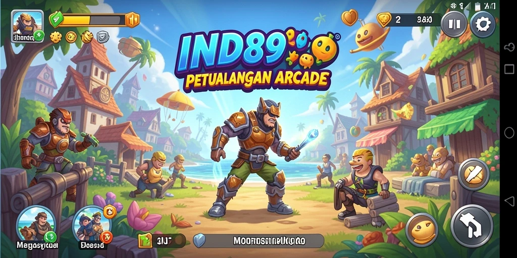 Tampilan gameplay IND89 yang penuh warna dan tantangan seru.