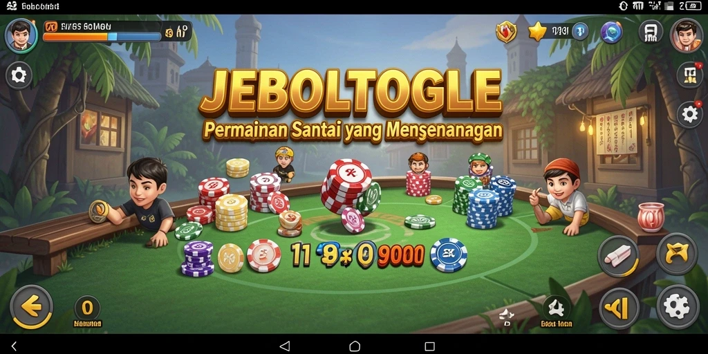 Tampilan gameplay yang ceria dan mengasyikkan dalam JEBOLTOGEL.
