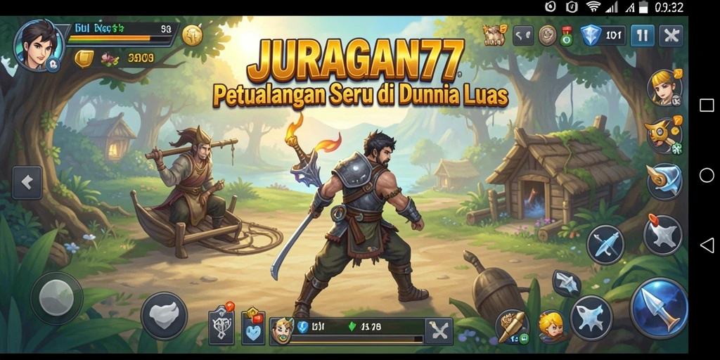 Tampilan gameplay petualangan JURAGAN77 yang menegangkan dan seru.