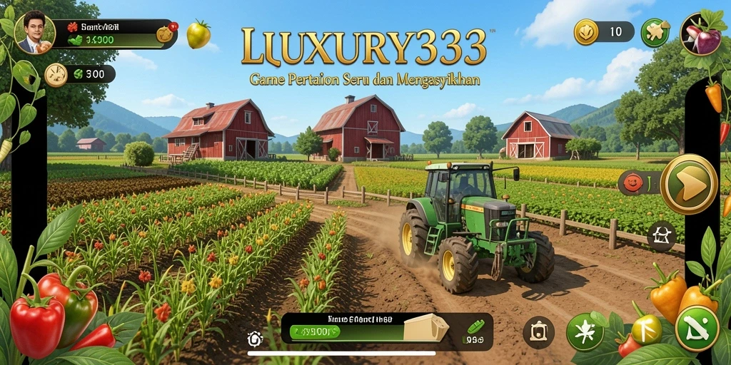 Gameplay seru LUXURY333 menunjukkan aktivitas pertanian yang menarik.