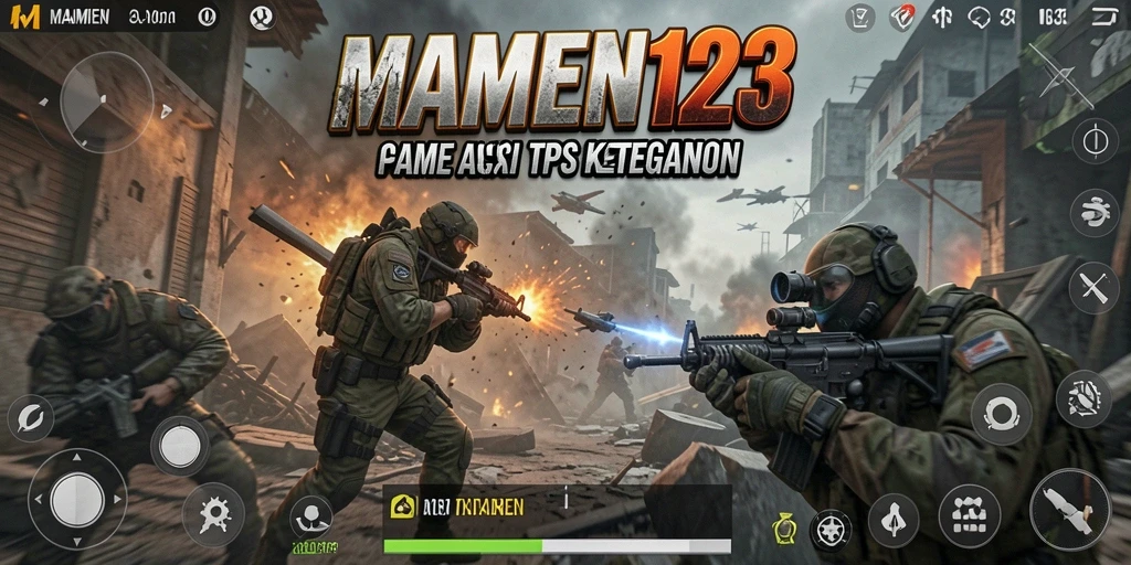 Tampilan utama gameplay TPS di MAMEN123 yang mendebarkan.