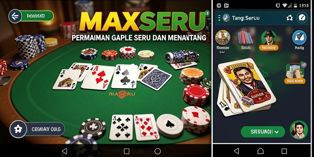 Tampilan gameplay Gaple yang seru dan interaktif di MAXSERU.