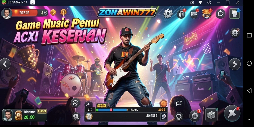 Tampilan gameplay ZONAWIN777 dengan bermacam musik yang menyenangkan.
